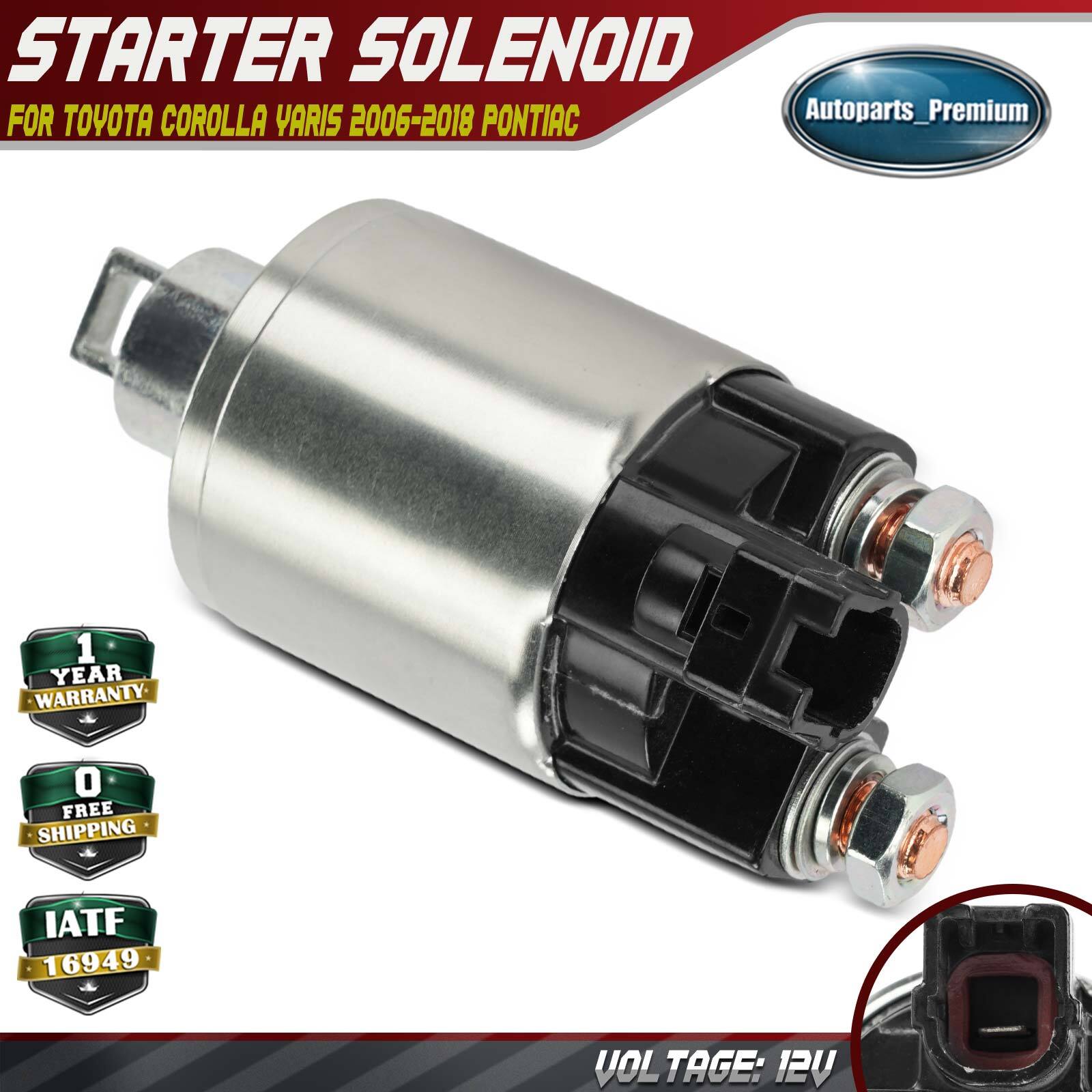 12V Starter Solenoid Switch for Toyota Corolla Yaris 2006-2018 Pontiac 1.8L 1.5L
