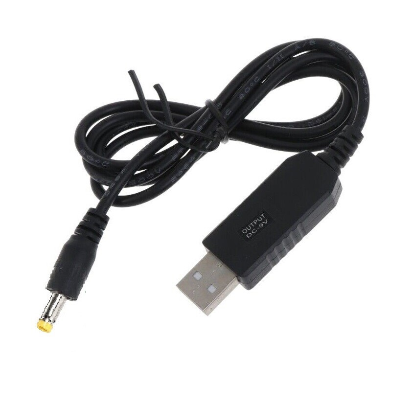 USB to DC Power 4.0x1.7mm Barrel 5-9V 3.3mm diameter Charging Cable Cord