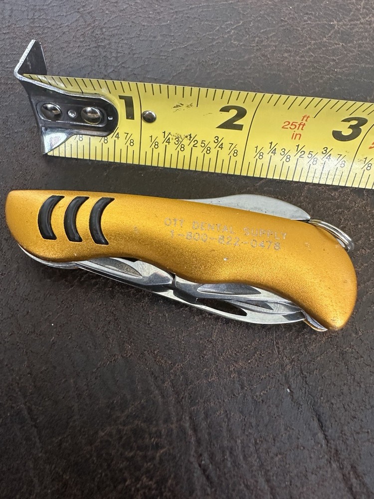7 in 1 Multi-function Engraved “OTT DENTAL SUPPLY” Folding Tool High Quality