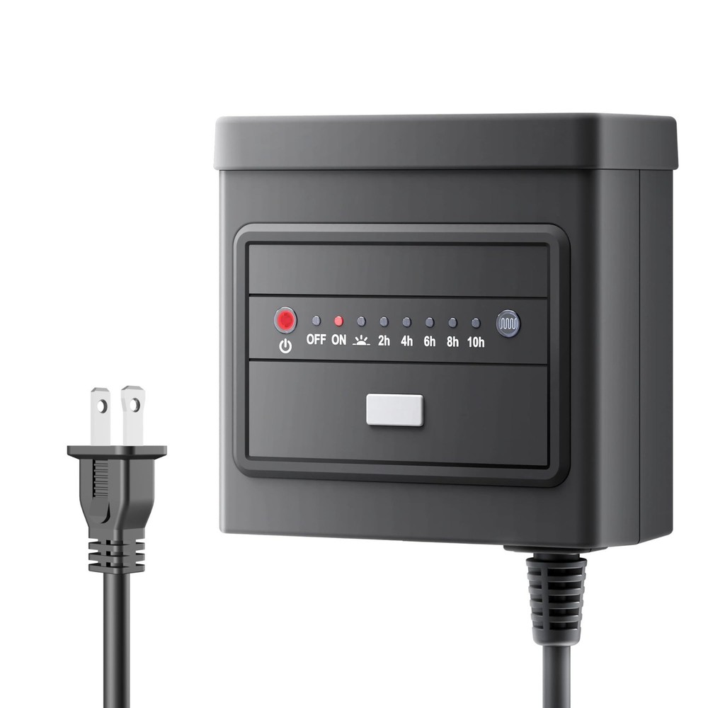 60W Low Voltage Landscape Transformer with Timer & Photocell Sensor, 12V DC Conv