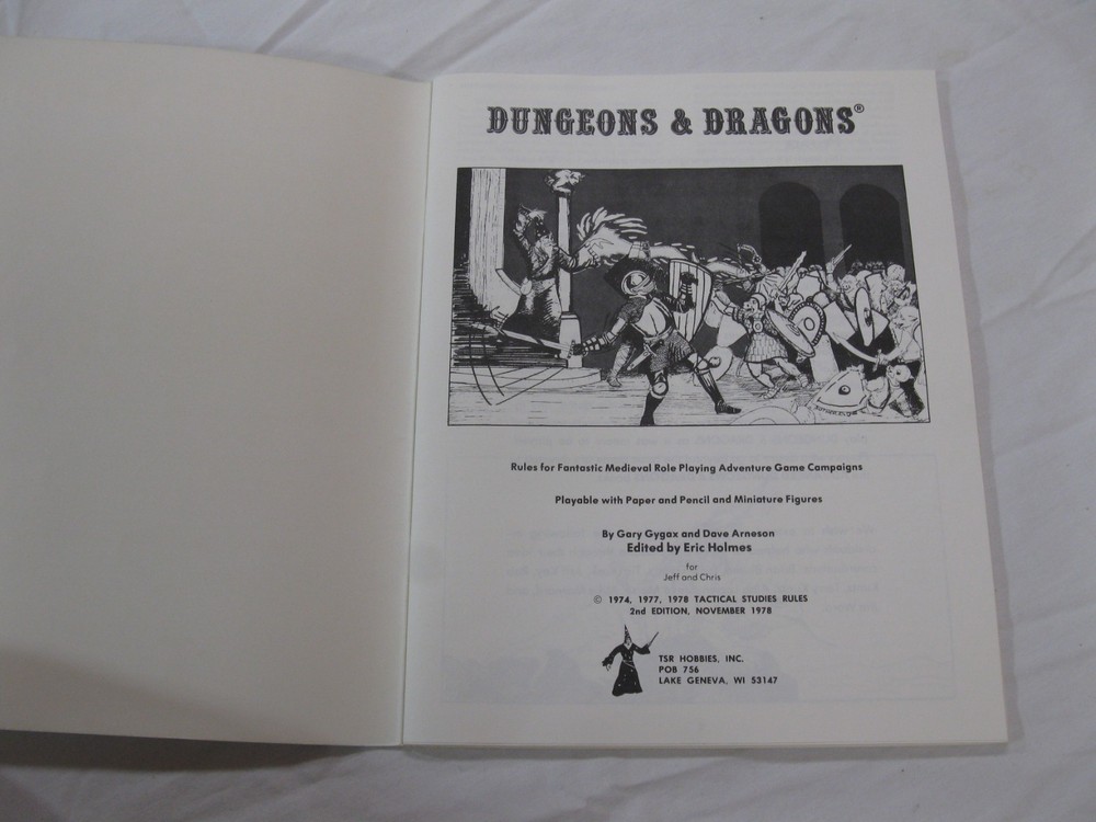 Dungeons & Dragons 1001 Basic Set 2nd Edition TRS Games Incomplete