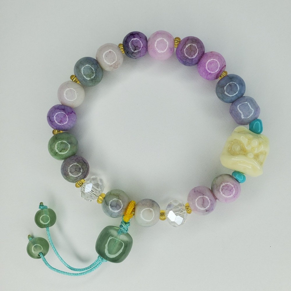 Hand crafted artisan unique gemstone bracelet
