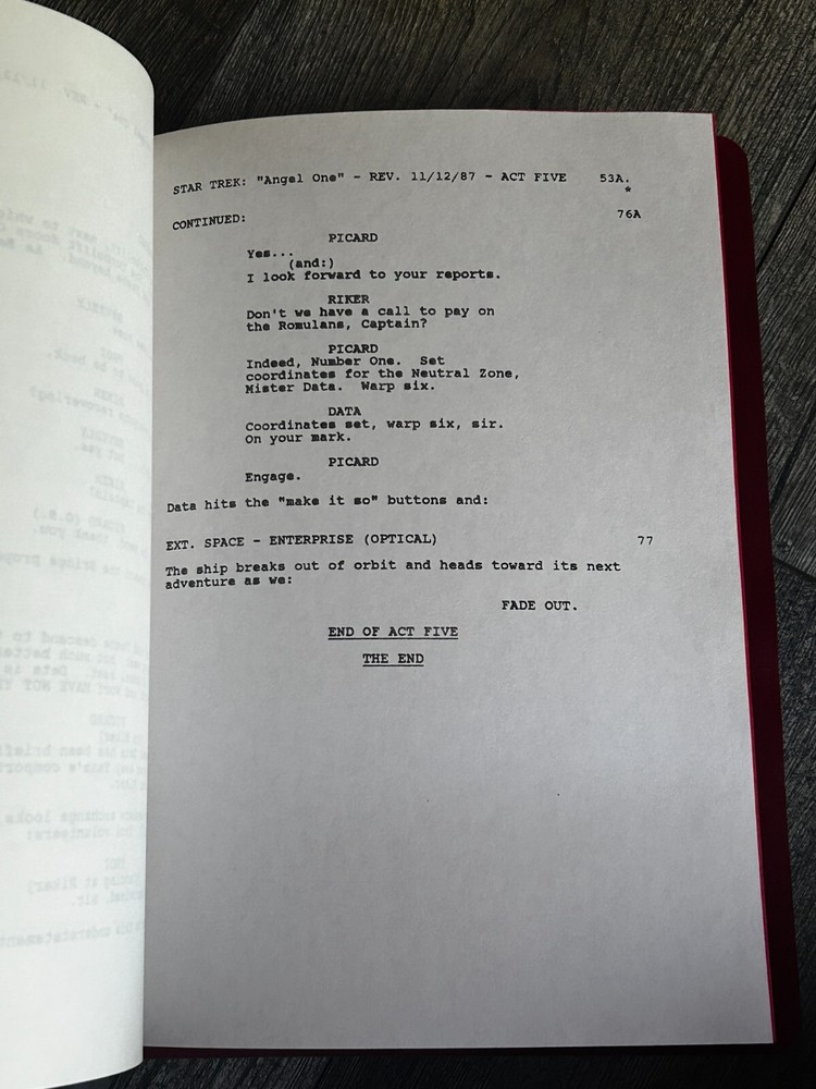 STAR TREK Script The Next Generation Angel One Revised Final Draft Nov 9 1987