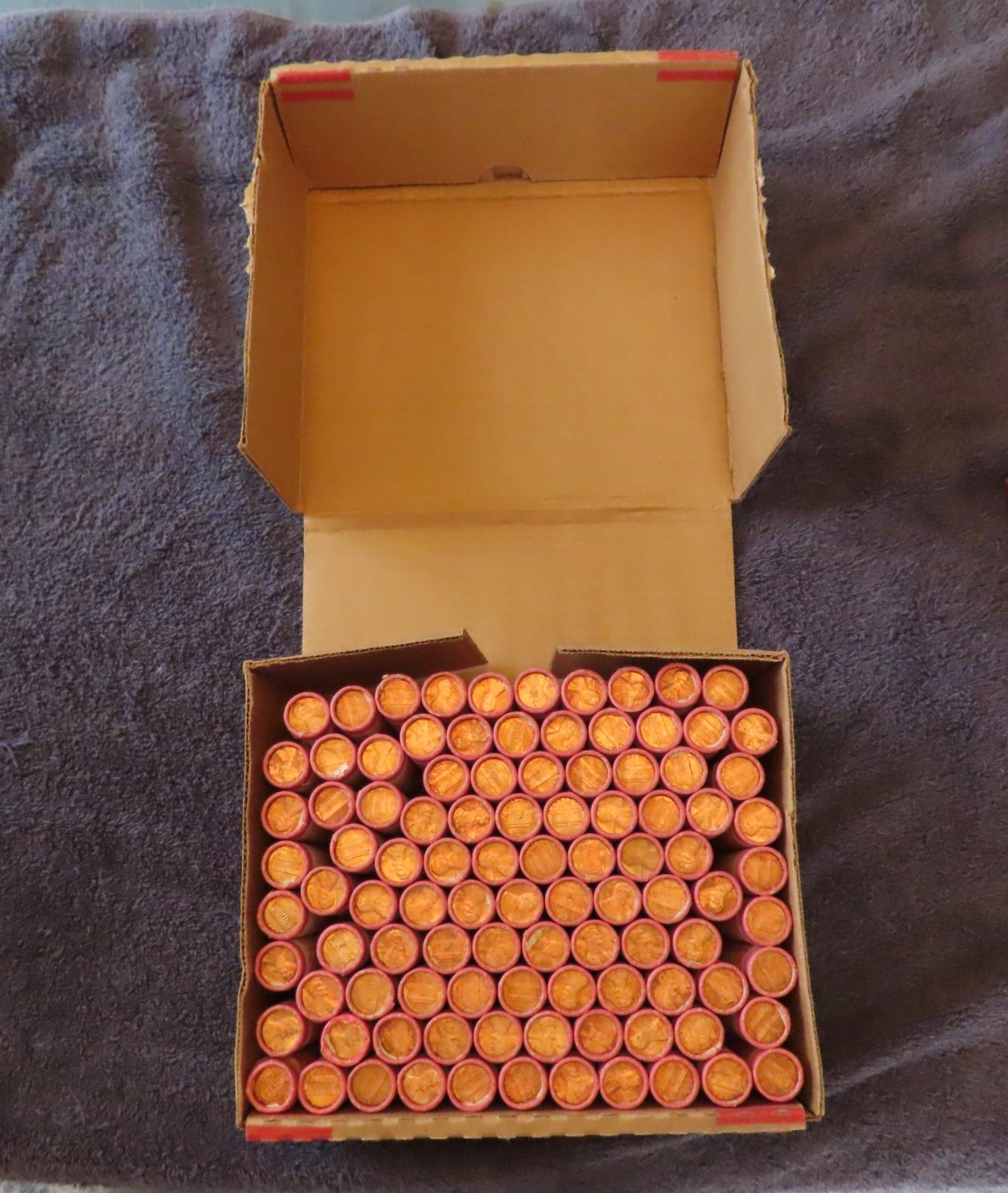 1980-P **Original Bank Wrapped** UNCIRCULATED LINCOLN CENT ROLL From WELLS FARGO