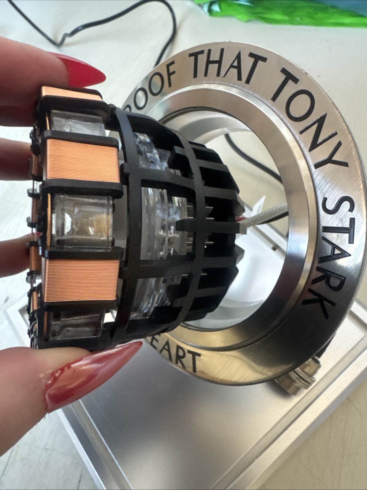 Tony Stark Iron Man MK1 Arc Reactor 1:1 with LED Light Up & Display Case