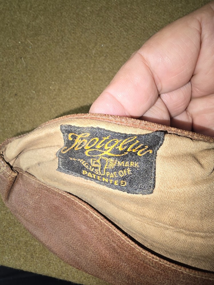 WWII Footgluv Brand Leather Slippers