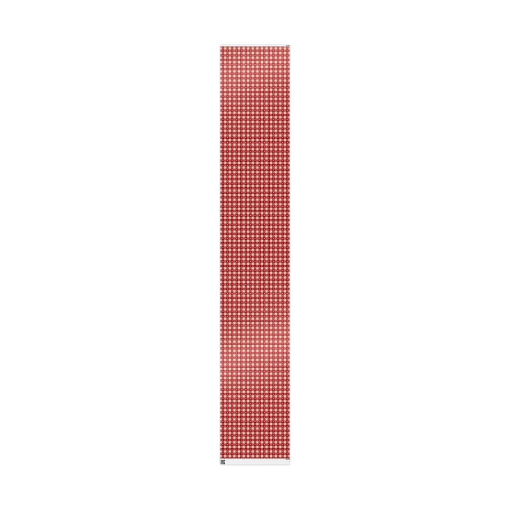 Red And Tan Gingham With Star Print Wrapping Papers