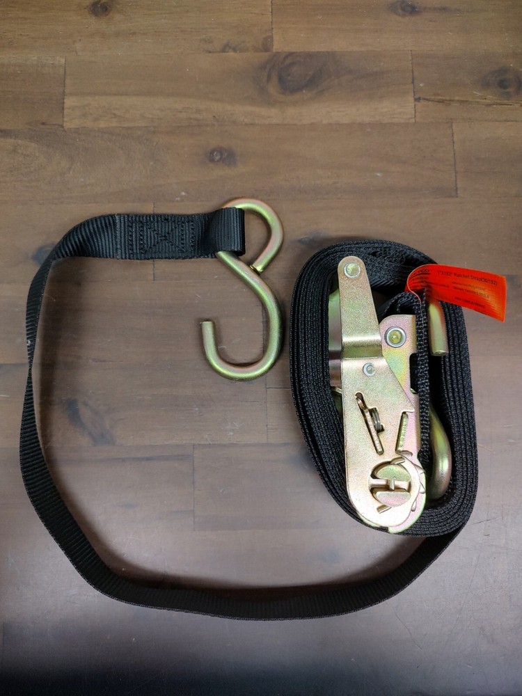 Rachet Strap Rachet Assembly Tie Down with Hooks 1" x 192" Polyester