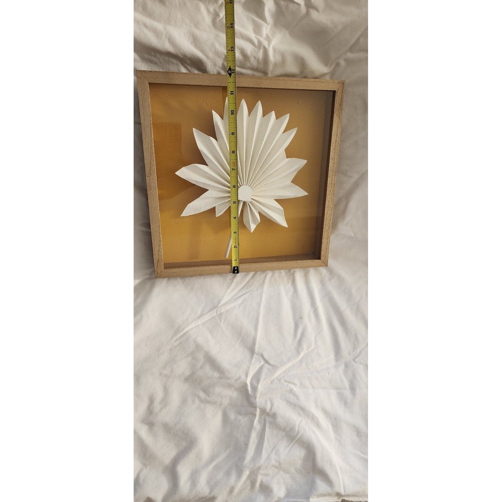 Shadow Box Orange With Flower Fan