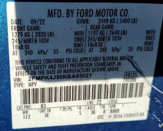 Camera/Projector Camera Windshield Mounted Fits 19-24 EDGE 298676