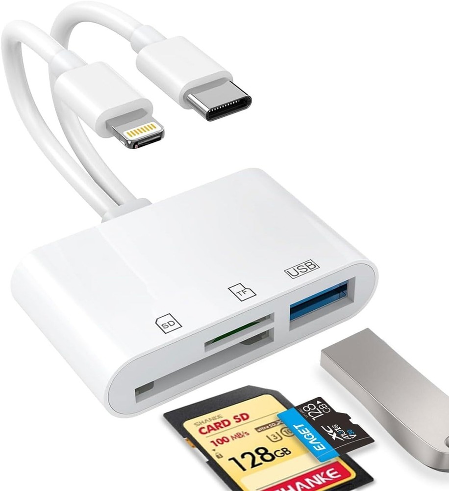 Multi-Platform USB C SD Card Reader for iOS/Android - Fast Plug & Play Access