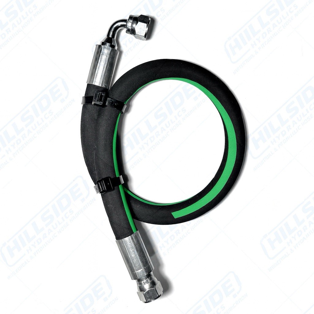 3/8” Hydraulic Hose Assembly - #8 JIC Female Swivel x Female 90° Elbow 4800 PSI