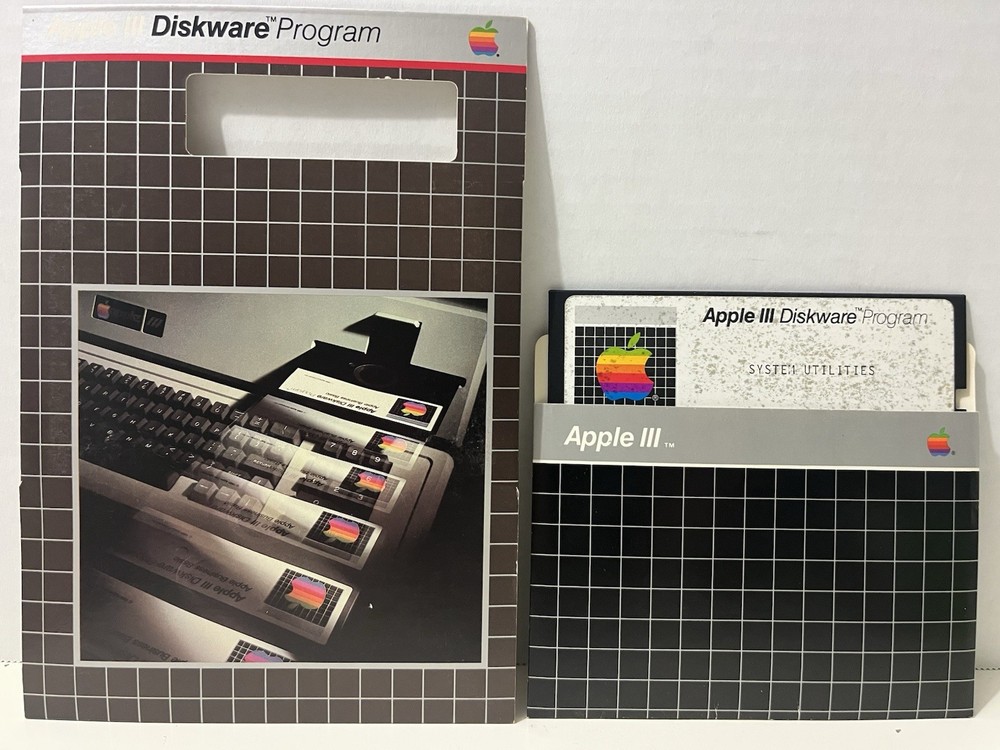 Vintage Apple III Diskware Program - System Utilities 5.25” Disk w/Slipcover