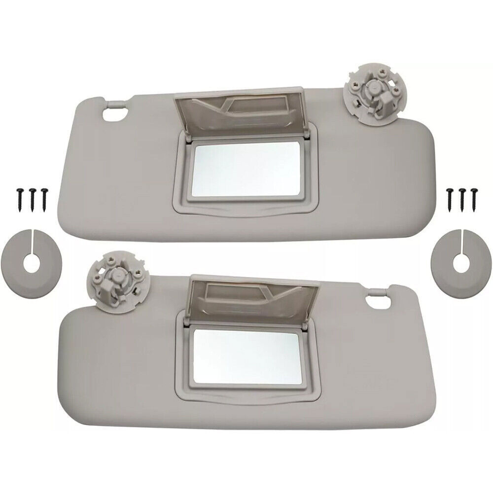Gray Driver Passenger Side Sun Visor w/Mirro Left+Right For Chevy CRUZE 2017-18