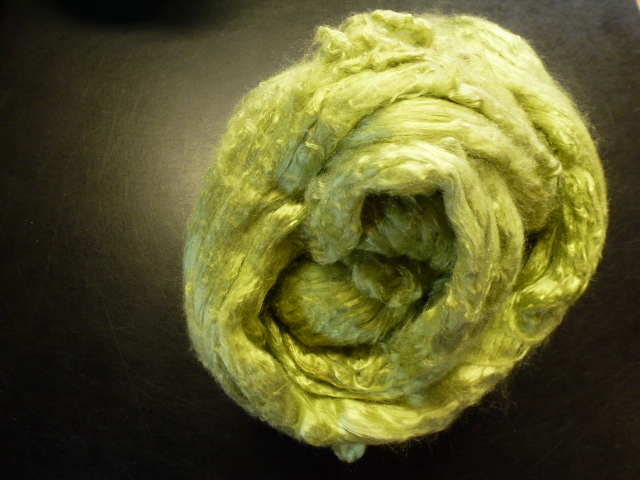 Mulberry Silk Hand Dyed 2 Ounces Spin Moss