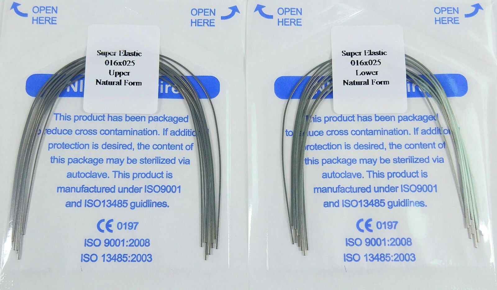 Dental Orthodontic Arch Wire Super Elastic Niti Round Rectangular Natural Form