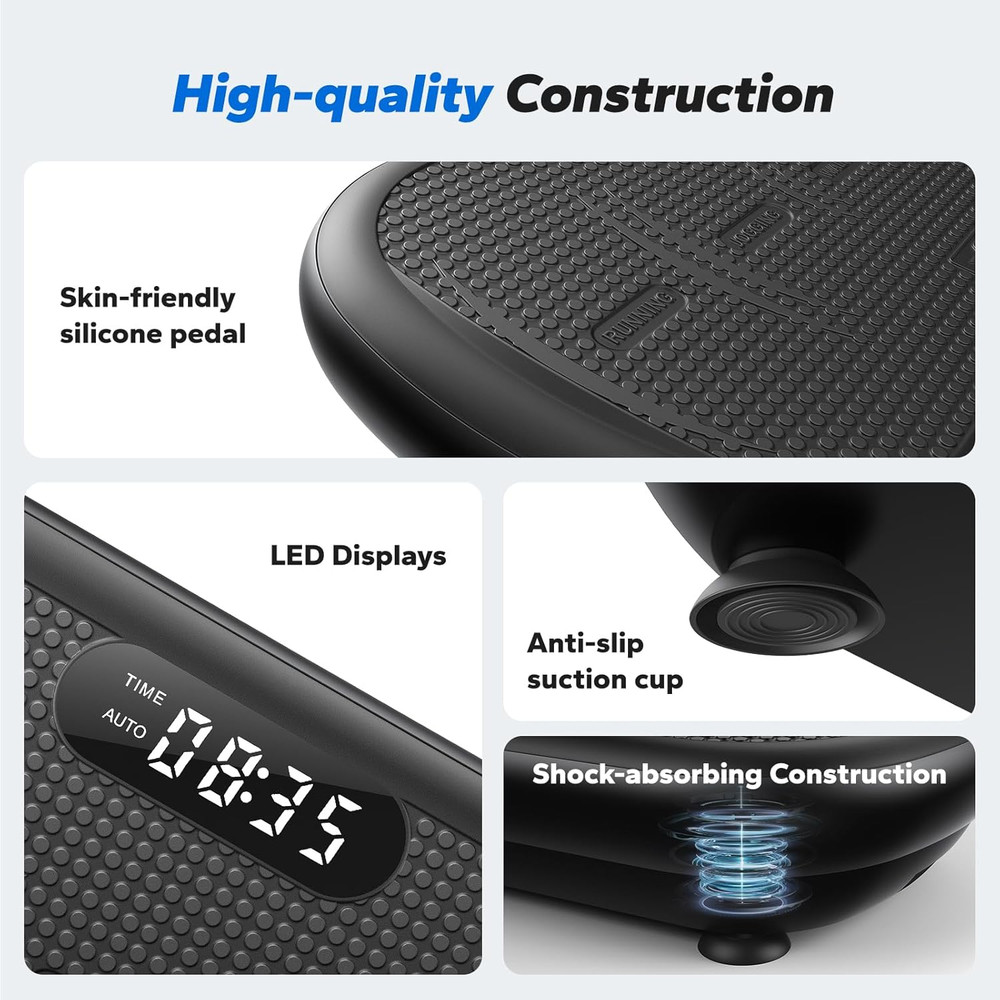 Vibration Plate Exercise Machine, Vibration Plate 440 Lbs Capacity, Bluetooth an