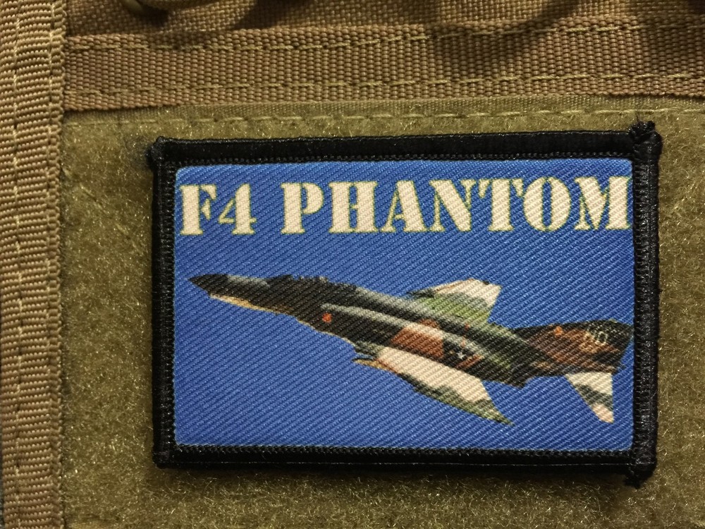 F4 Phantom Morale Patch Tactical Military Army Badge Hook Flag