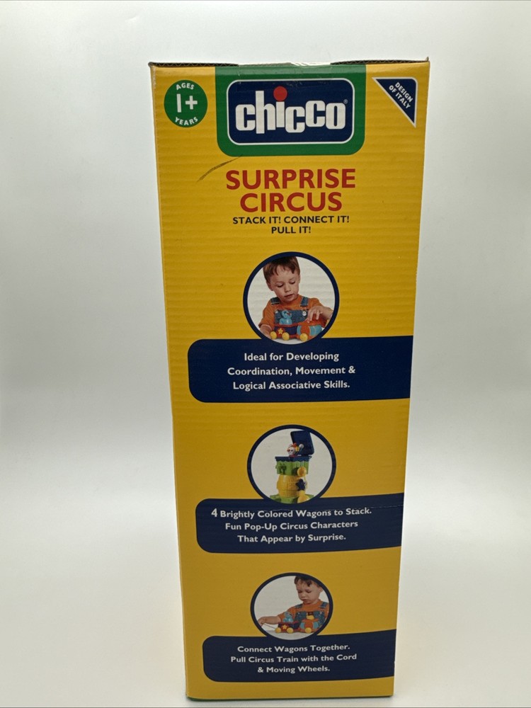 Chicco Surprise Circus - STACK IT! CONNECT IT! PULL IT! ~HTF~ NEW