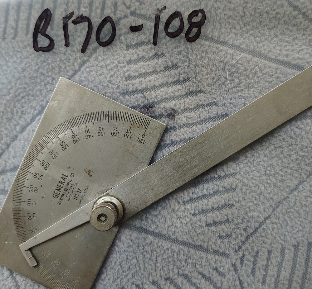 🗽GENERAL NO 17 180 DEGREE PROTRACTOR