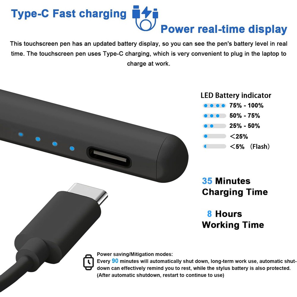 Stylus Pen for Apple iPad/iPhone/Samsung /iOS/Android Tablets Capacitive Screen