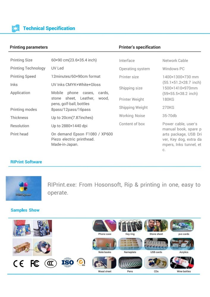 Refinecolor RF-6090 PRO A1 UV DTF Flatbed Printer Starter Bundle US Tech Support