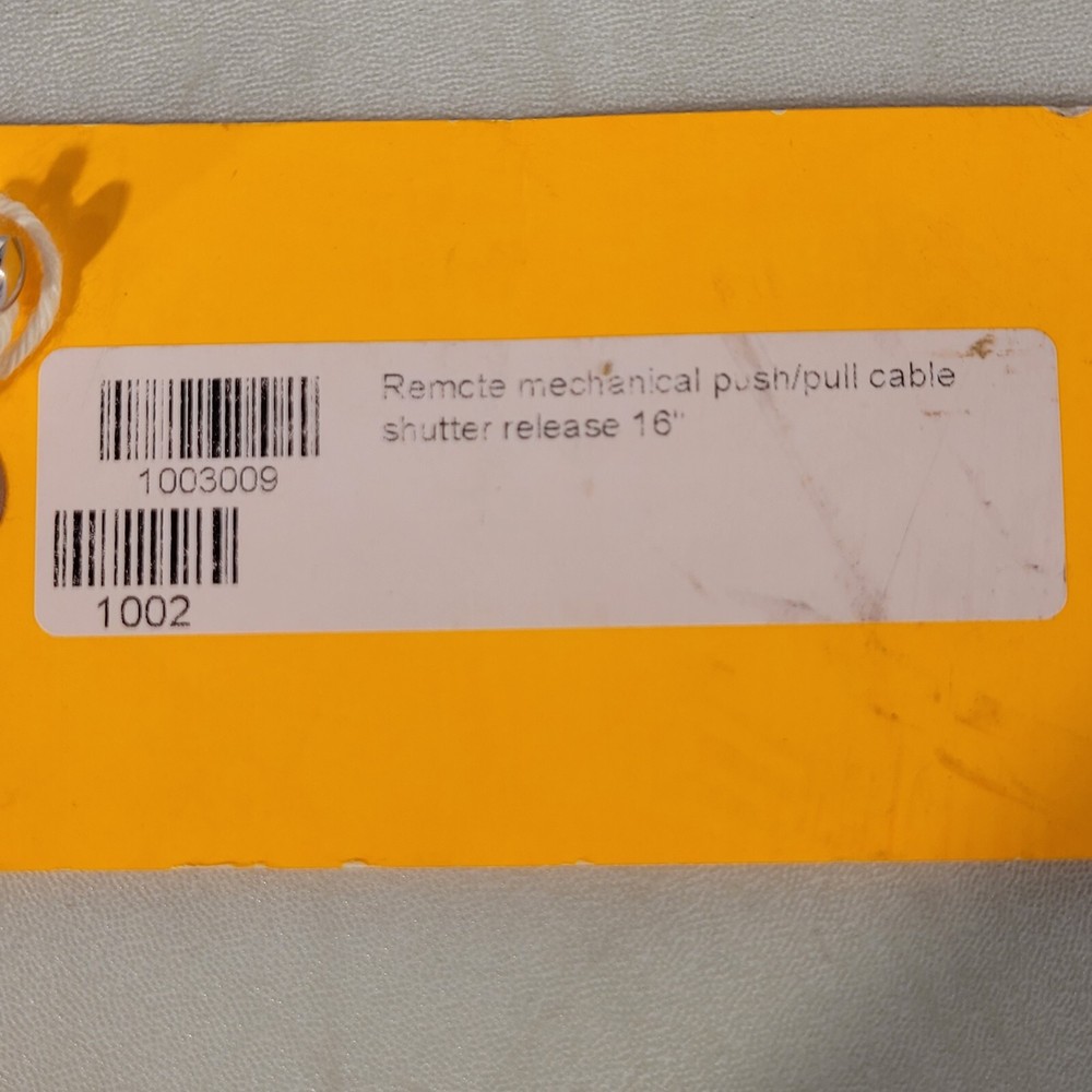 Remote Mechanical Push/Pull Cable Shutter Release 16" Optic