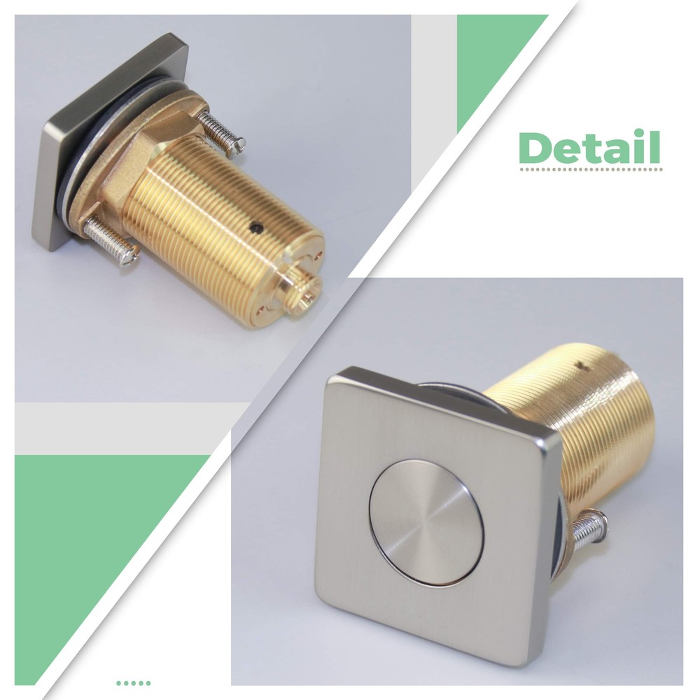 ALL Brass Square Air Switch Button for Sink Top Counter Top Garbage Disposal ...