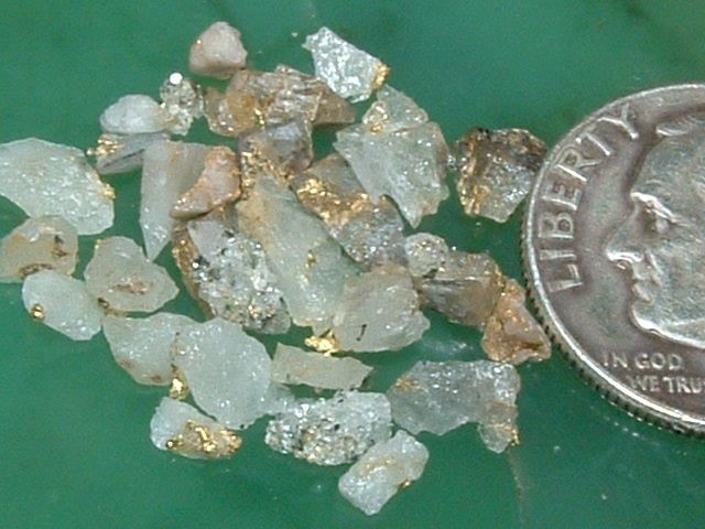 NATURAL GOLD AND QUARTZ MINI SPECIMENS 1 GRAM CALIFORNIA GOLD