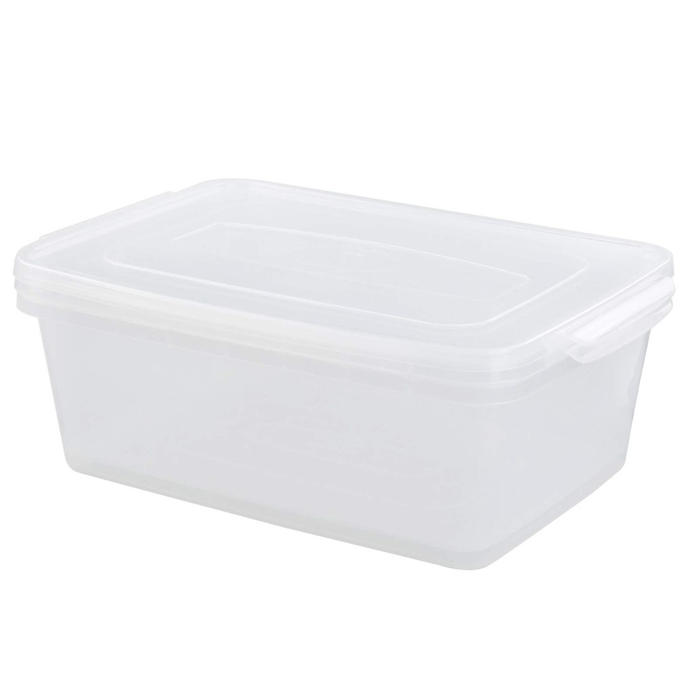 Gloreen Clear Storage Bin, 16 Quart Latch Bins/Containers/Boxes with Lid, Pack o