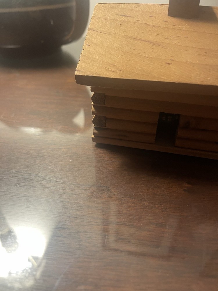 Vintage Log Cabin Cone Incense Burner