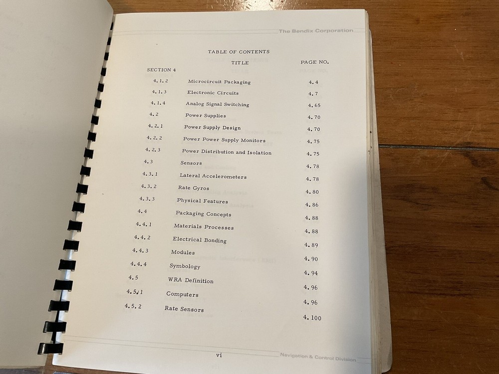 ORIGINAL 1969 GRUMMAN / BENDIX F-14 AUTO FLIGHT CONTROL SYSTEM PROPOSAL BOOK