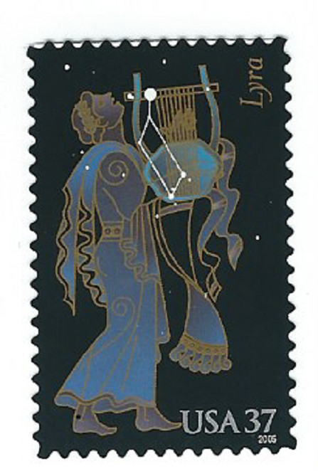 Scott  #3947... 37 Cent....Constellations...Lyra...2 Stamps