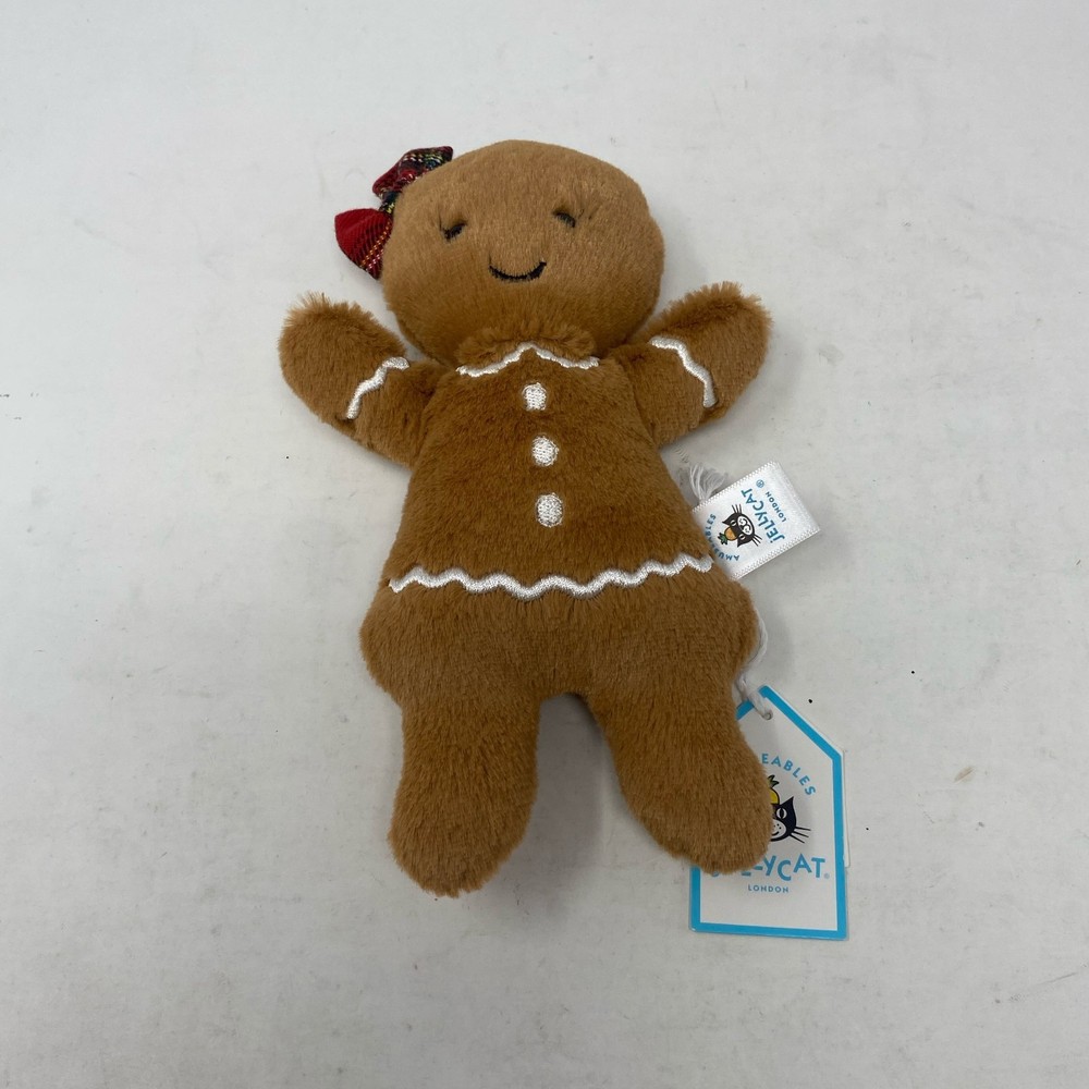 Jellycat Jolly Gingerbread Ruby Plush, Brown, Original 7"