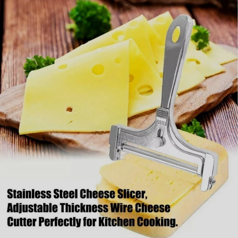 Stainless Steel Adjustable Cheese Slicer - Kitchen Wire Cutter Tool