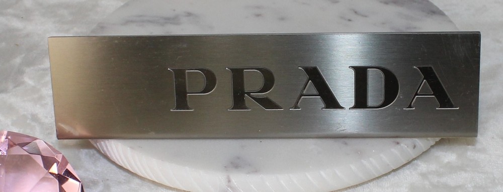 Prada Metal Display Stand Sign