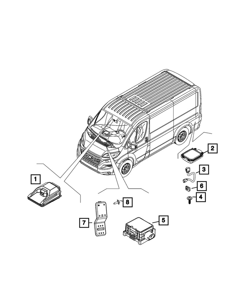 Genuine Mopar Forward Facing Camera Module 68563796AB