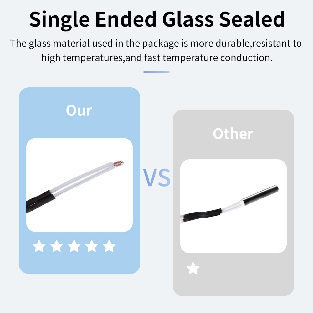 Creality Original 3D Printer Thermistor Temp Sensor NTC100K 5 Pack Quick...