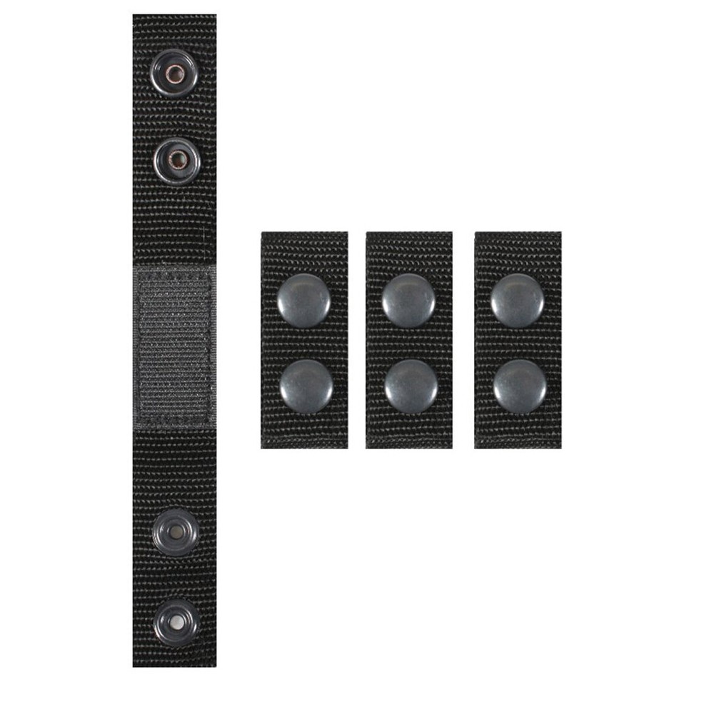 Molded Duty Belt Keepers Dual Snap Closure Black Tactical Durable Web 4 Pack