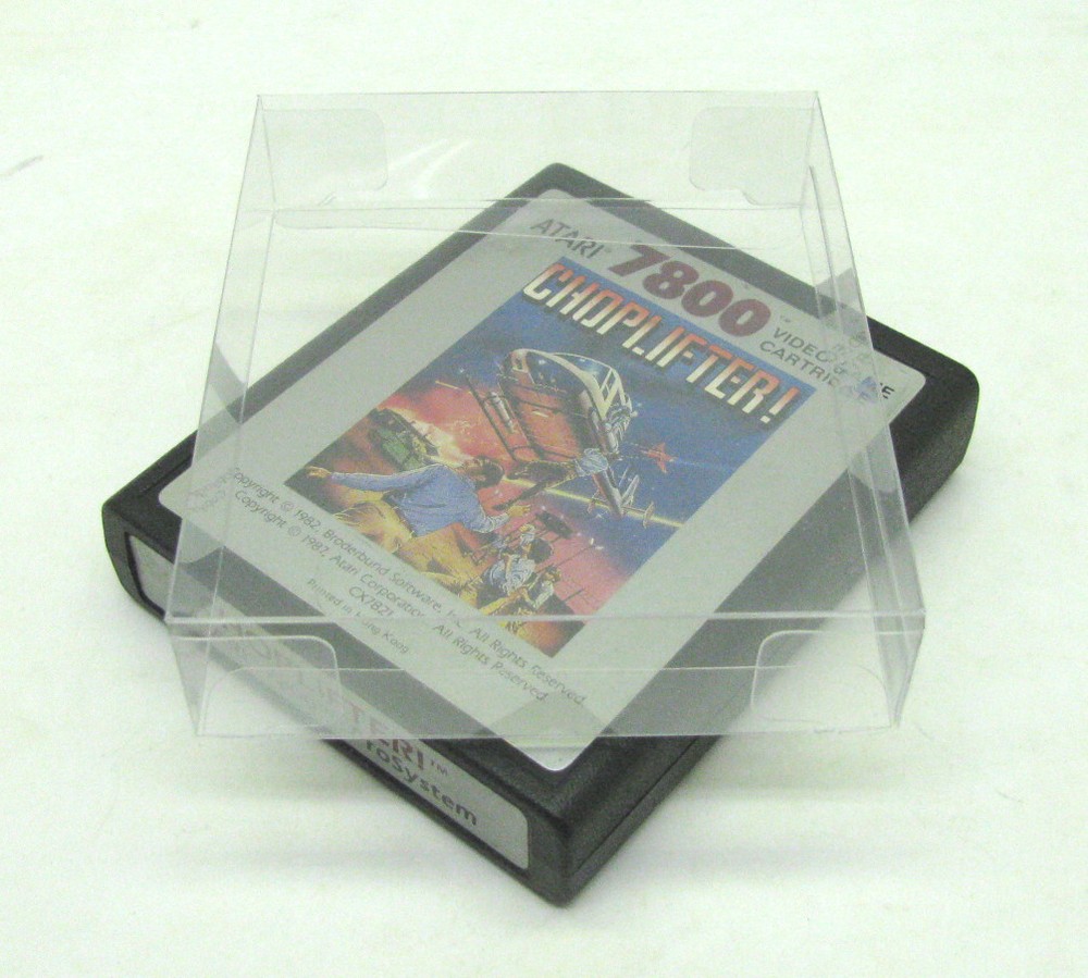 50x ATARI 7800 GAME CARTRIDGE - CLEAR PLASTIC PROTECTIVE BOX PROTECTOR SLEEVE