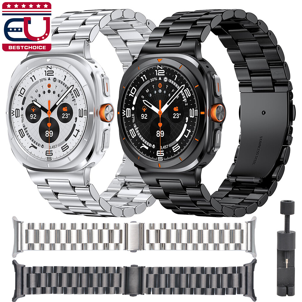 For Samsung Galaxy Watch Ultra 47mm Stainless Steel Metal Band Strap Bracelet