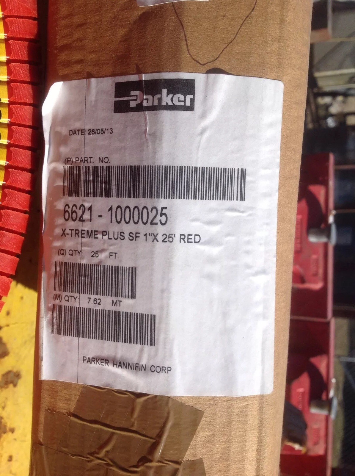 (1 box - 25ft in length) Parker 6621-1000025 Extreme Plus SF Hose, 1" Red