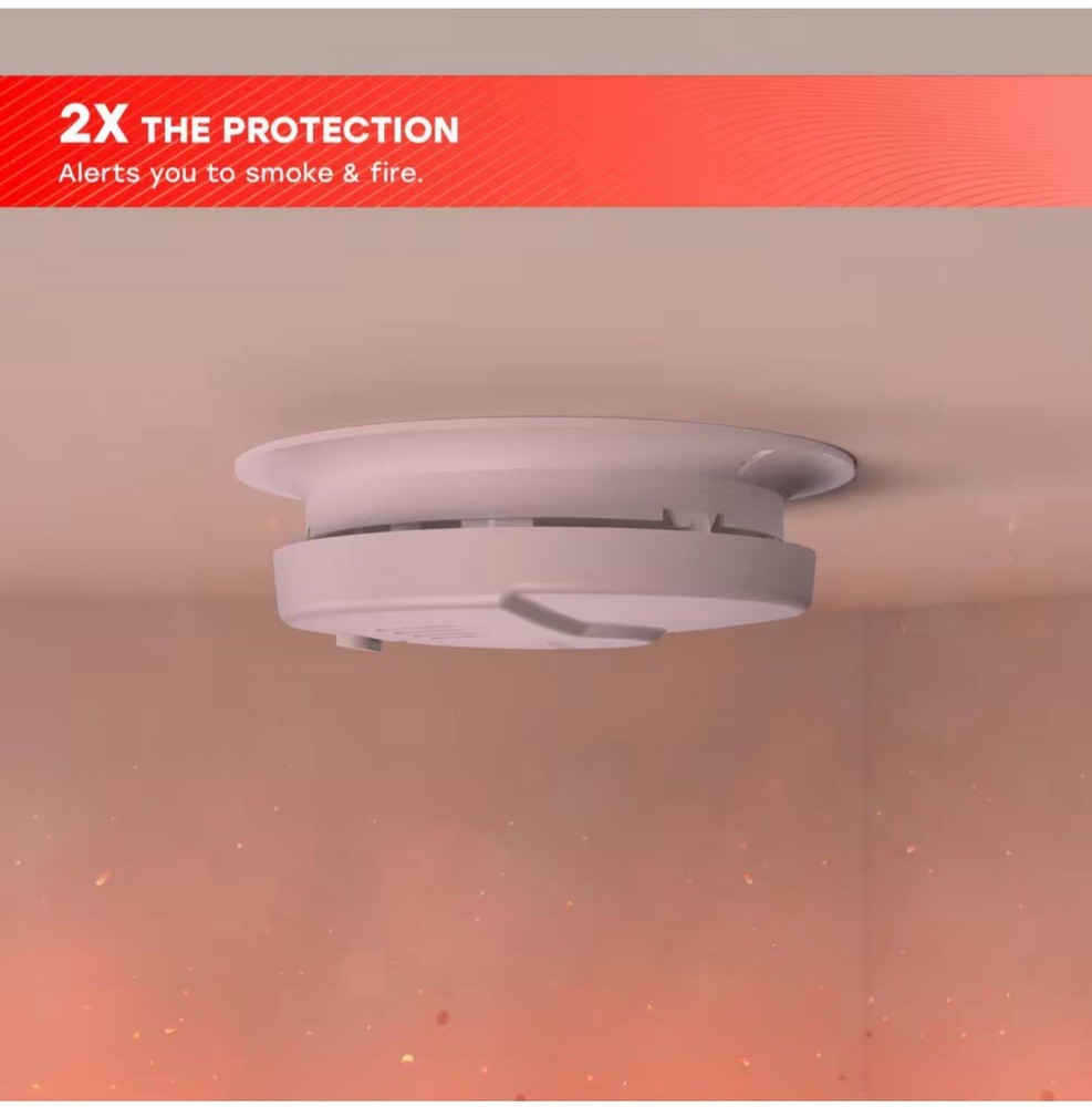 Hardwired and 10-Year Battery Backup Smoke Detector with Ionization Sensor