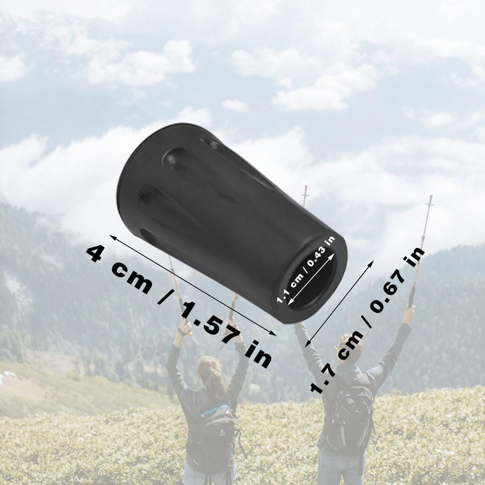 8Pcs Trekking Pole Tips Replacement Protectors, Poles Tips Cover, Rubber Tips fo