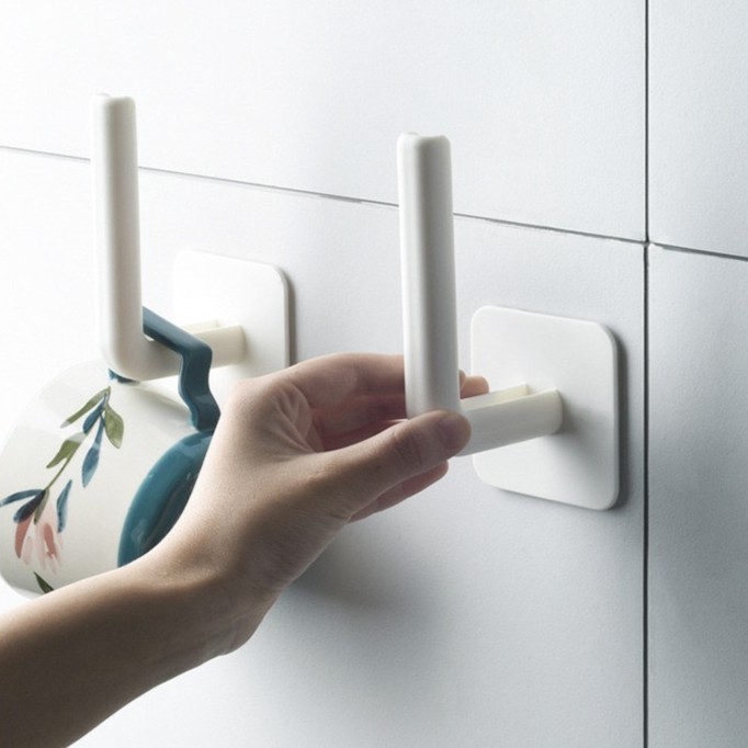 No Drill L-Shape Strong Adhesive Hooks, Multifunctional Wall Hangers