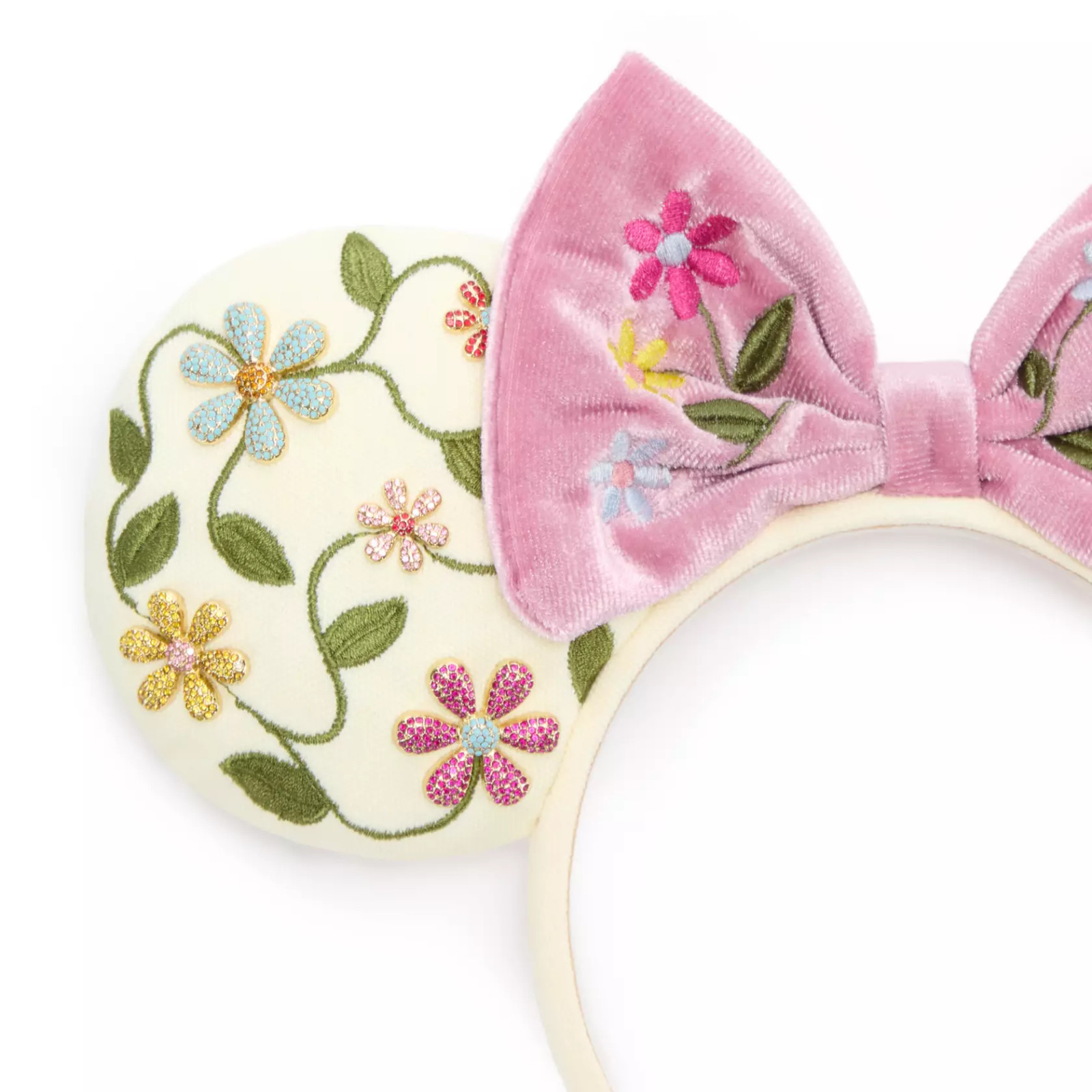 Disney Parks Baublebar Minnie Mouse Floral Ear Headband Spring Flowers