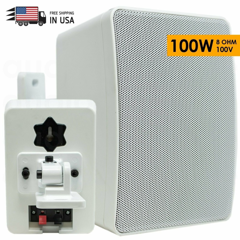 EMB ECW20 100W Full Range Indoor / Outdoor Waterproof Speaker - White (Single)