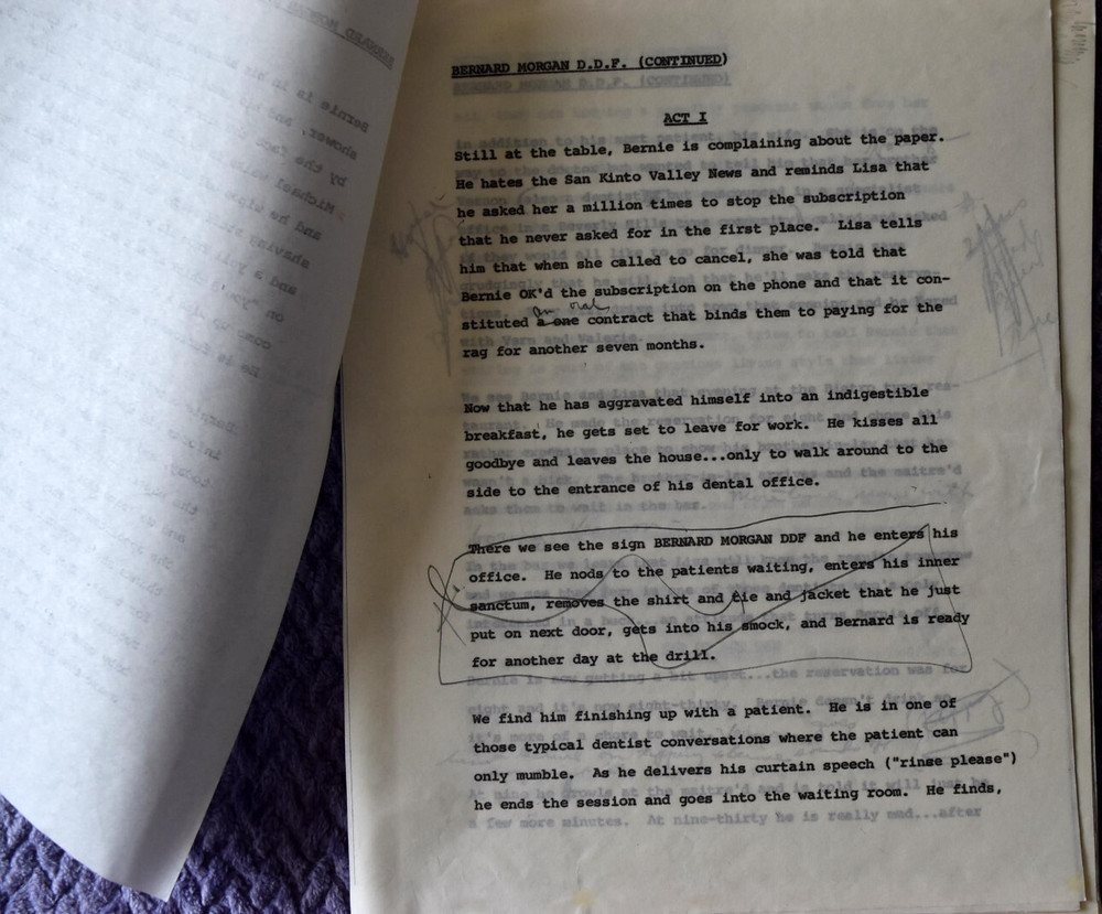 1970 " Bernard Morgan, D.D.F. " Original Screenplay Script