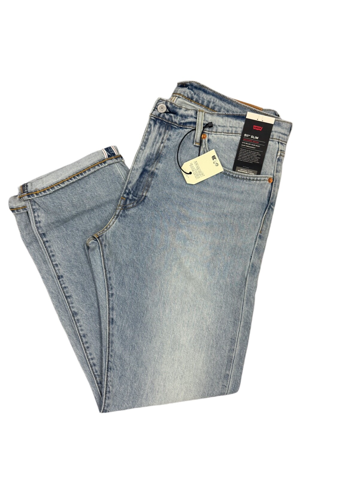 Levis 511 Premium Slim Fit Selvedge Denim Jeans Color Light Wash 045115838