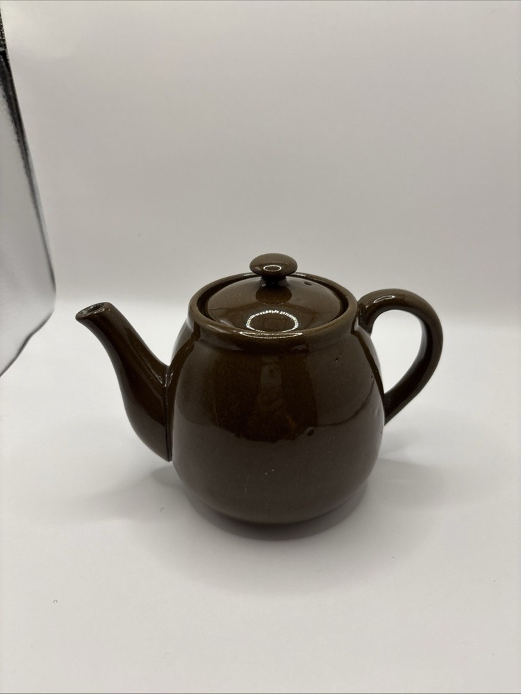 Brown Single Cup Teapot - Dark Brown Earthenware